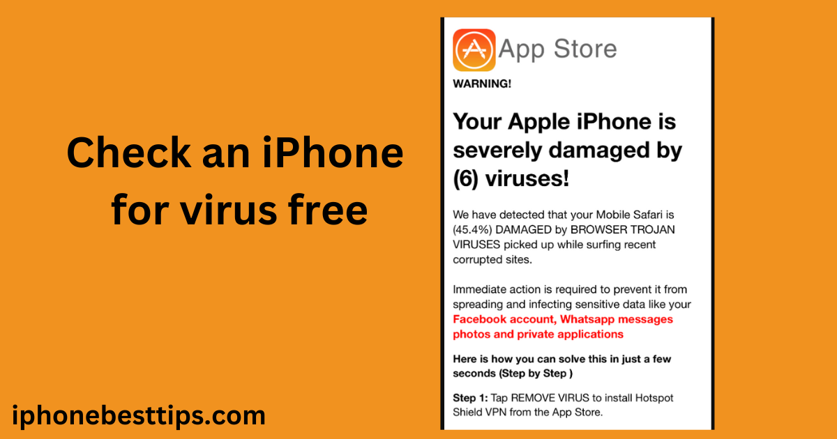 How to check an iPhone for virus free?