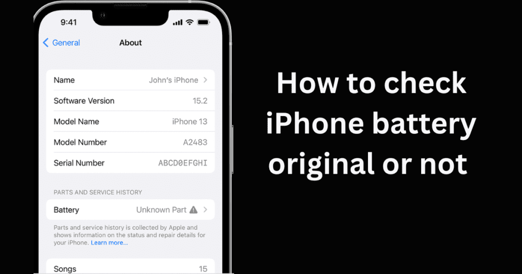 How to check iPhone X battery is original or not?