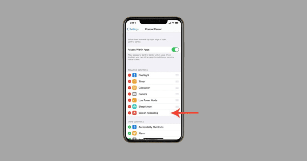 How to turn on your iphone's screen recording features