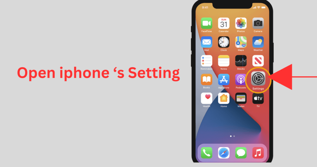 open iPhone setting