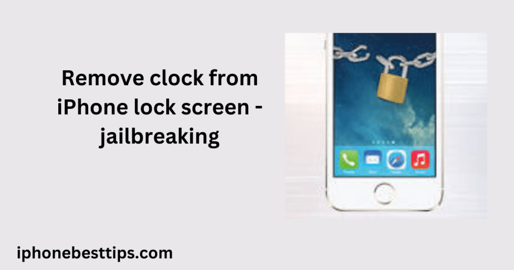 Remove clock from iPhone lock screen - jailbreaking