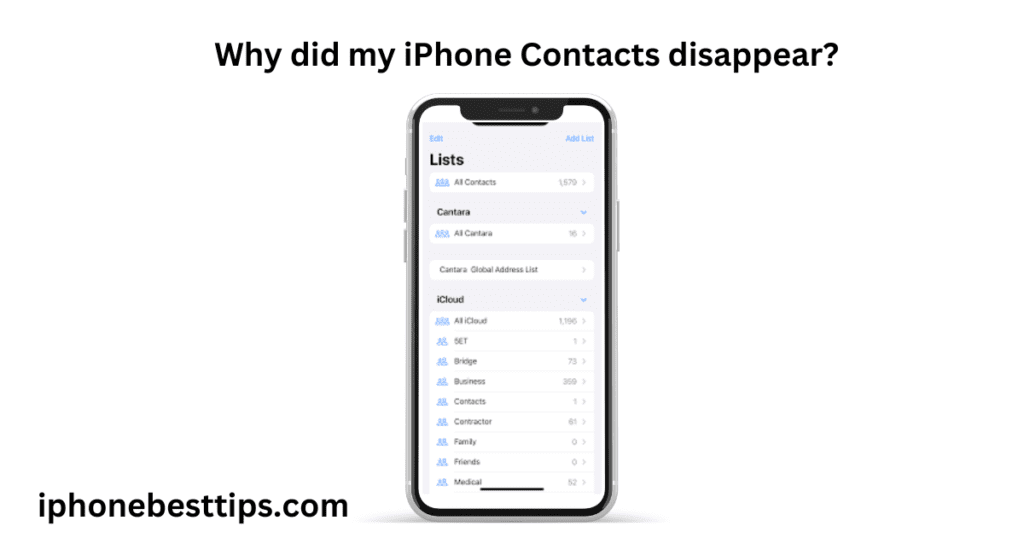 Why did my iPhone Contacts Disappear?