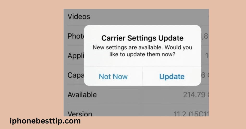 Carrier setting update