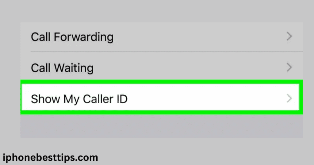 caller id step 3