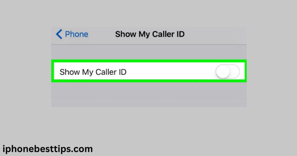 caller id step 4