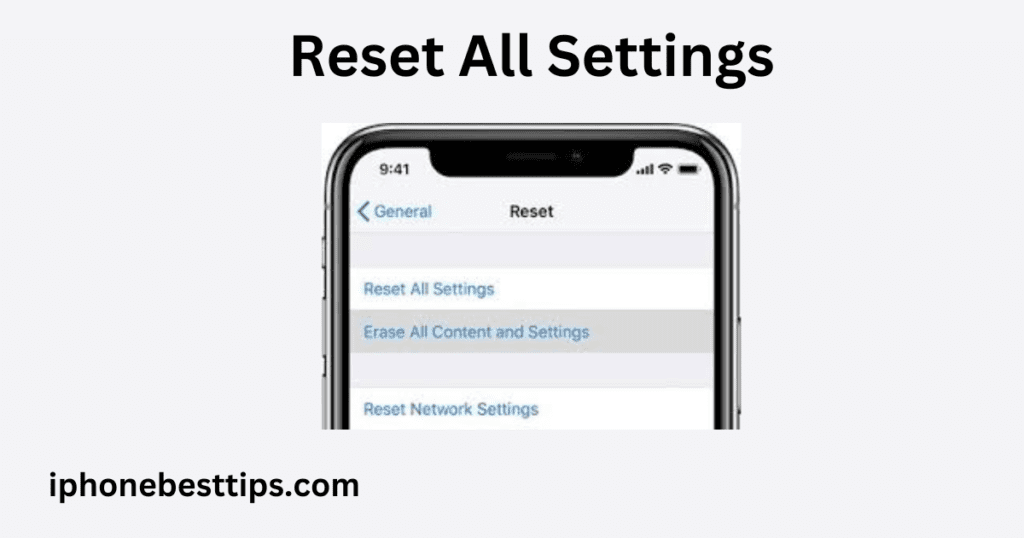 Reset all setting