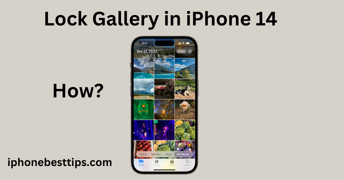 How to Lock Gallery in iPhone 14?