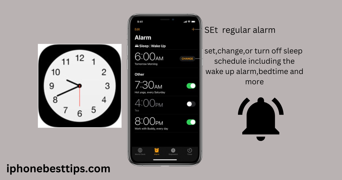 how to set alarm on iPhone 6