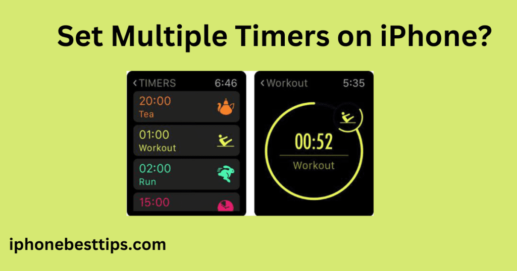 how to set multiple timers on iPhone?