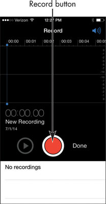 voice recording -press red dot