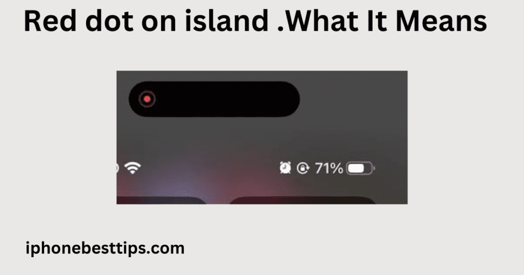 Red Dot on My iPhone Dynamic Island