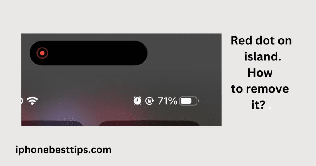 how to remove red dot on iPhone dynamic island