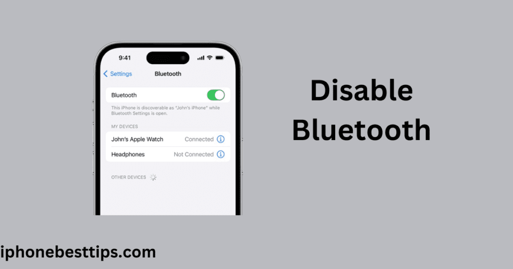 Disable bluetooth