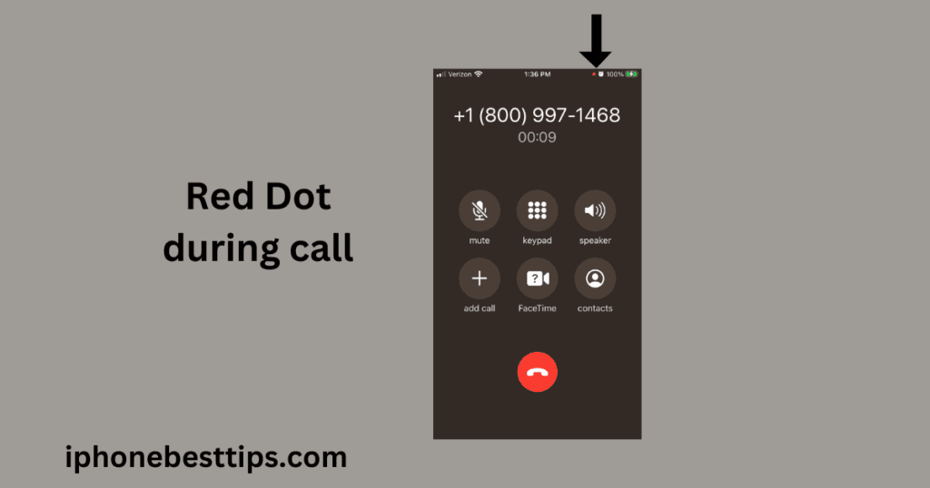 red dot during call