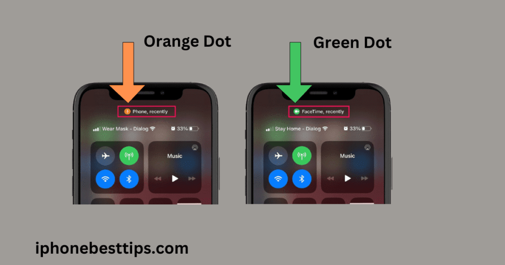 Orange and Green dot