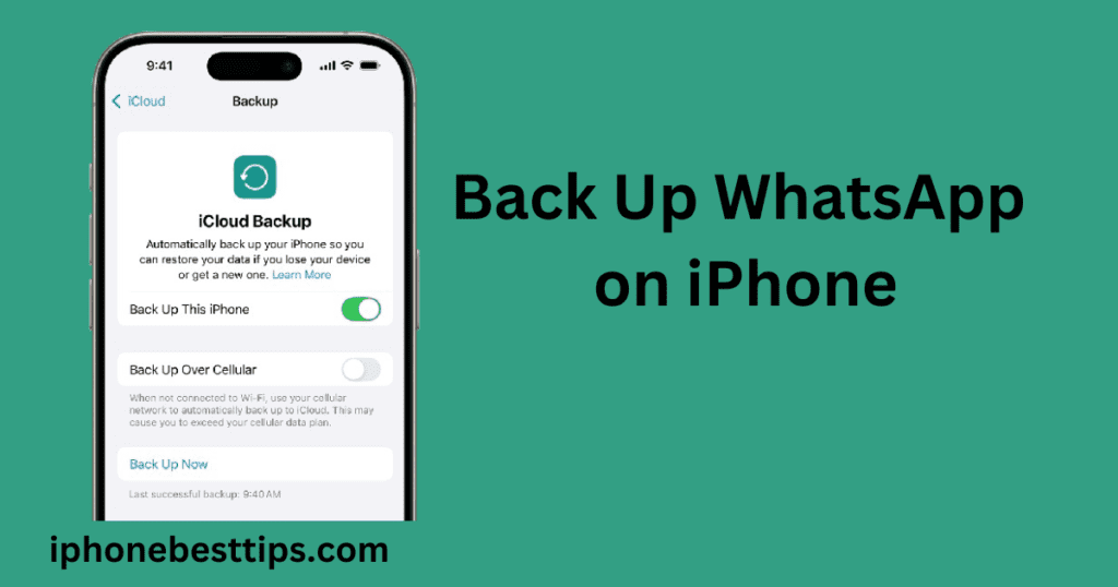 take WhatsApp backup on an iPhone.