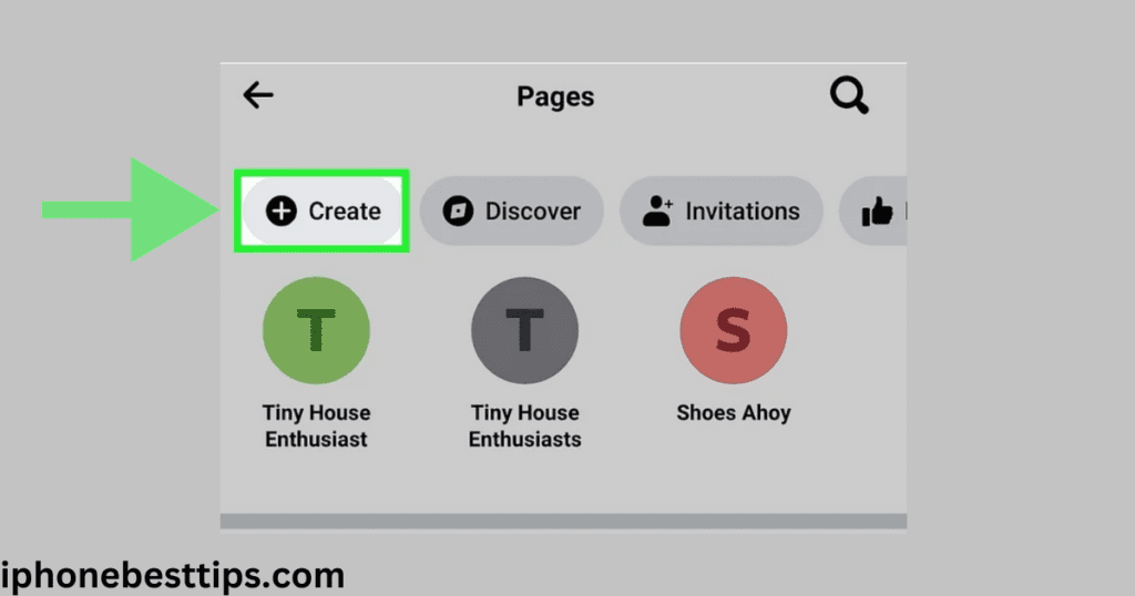 create facebook page on an iphone -step 4