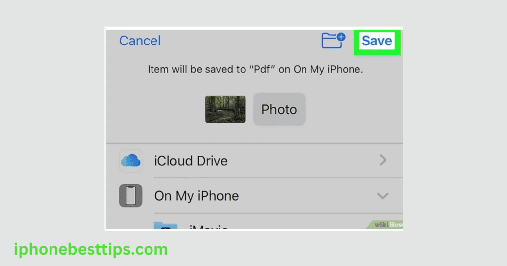 How to Save an iPhone Image as a PDF Using the Photos App-step 8